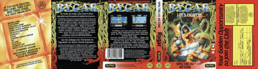 Rygar box art for ZX Spectrum
